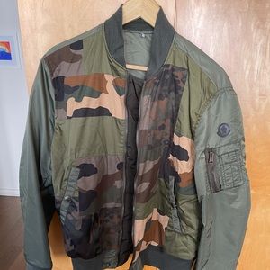 Moncler camo bomber size L